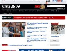 Tablet Screenshot of dailynews.lk
